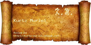 Kurtz Muriel névjegykártya